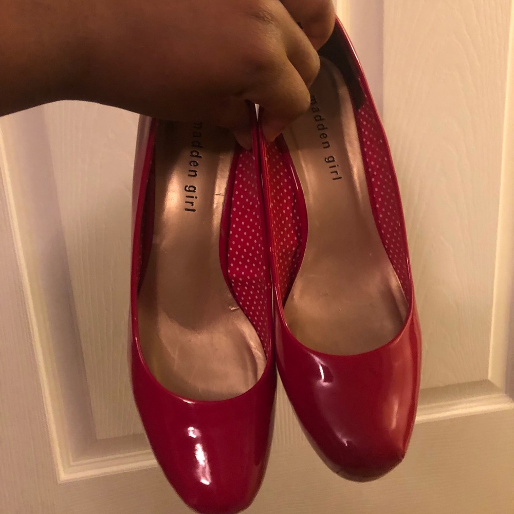 Red Madden Girl Heels
